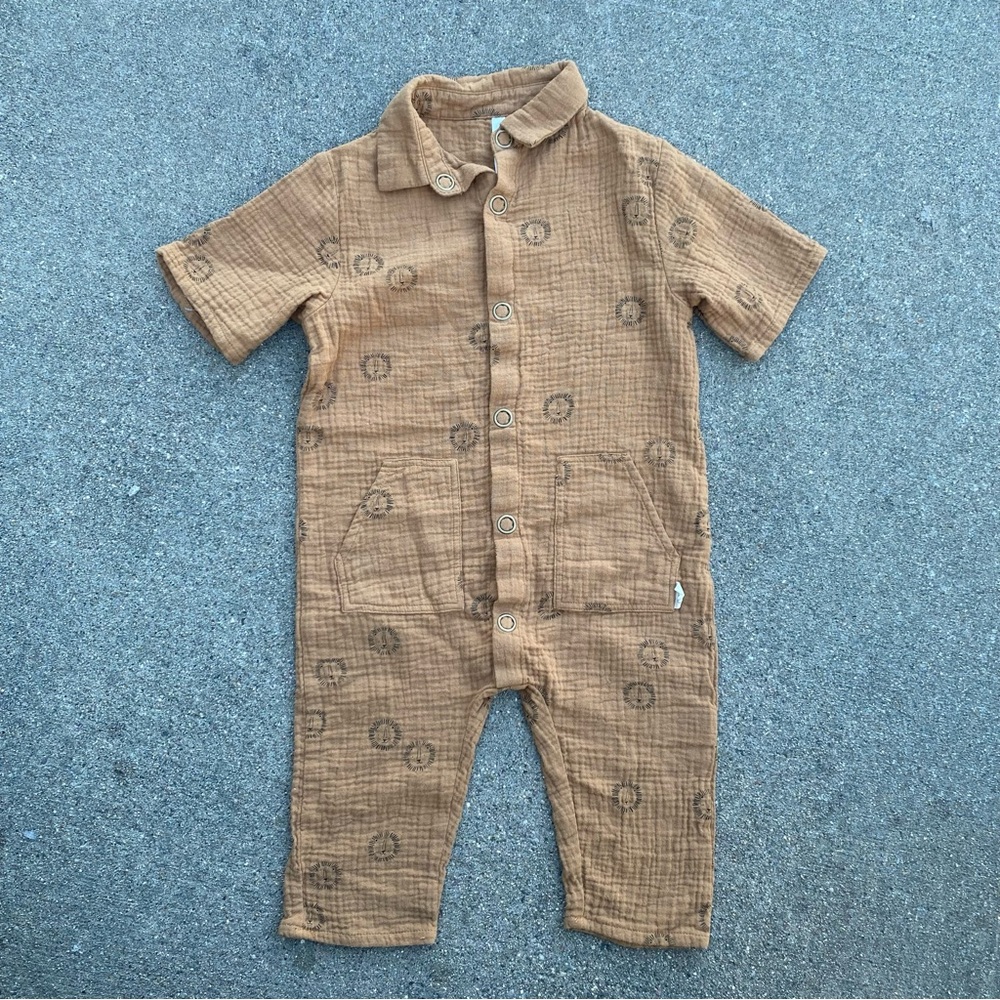 Rylee + Cru Tan Button-Up One Piece - Picture 2 of 5
